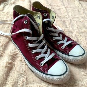 Maroon Converse All Star High-Tops